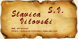 Slavica Vilovski vizit kartica